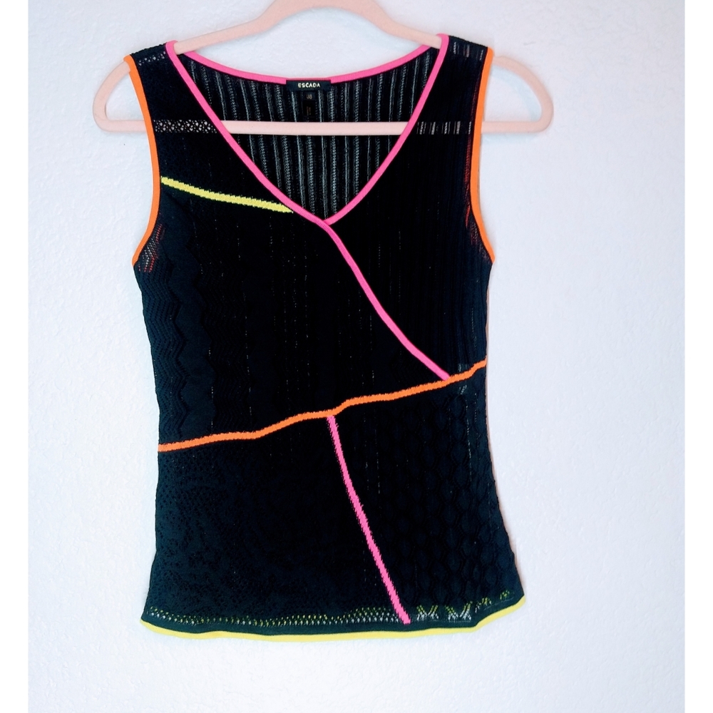 Escada Neon Tank Top Size 38